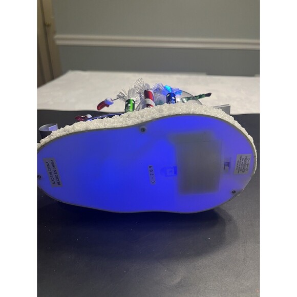 Acrylic Light Up Color Changing Snowman Sledding Christmas JCP JC Penney Tested - Picture 15 of 16